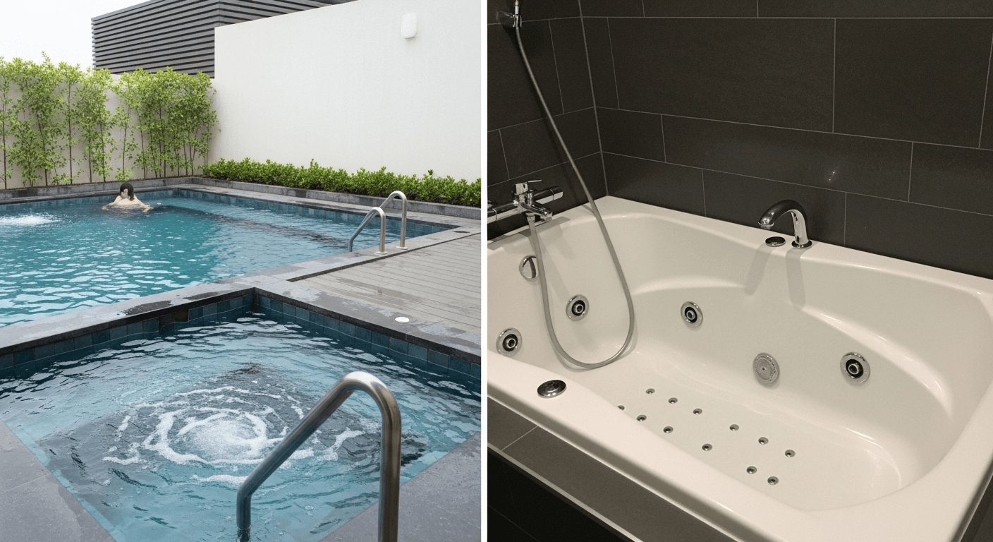 Strona główna 5 Jacuzzi a wanna z hydromasażem: czym się różnią?