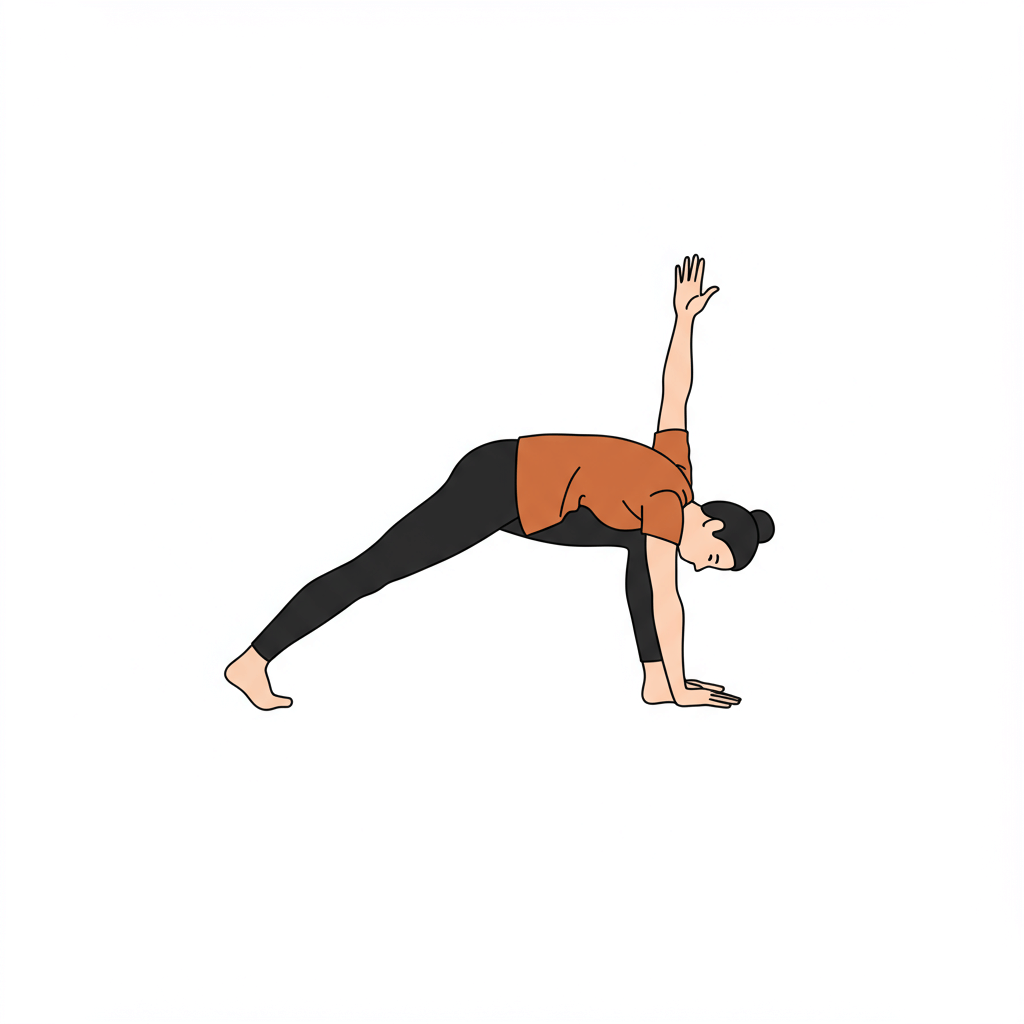 Półksiężyc w skłonie (Ardha Chandra Chapasana)
