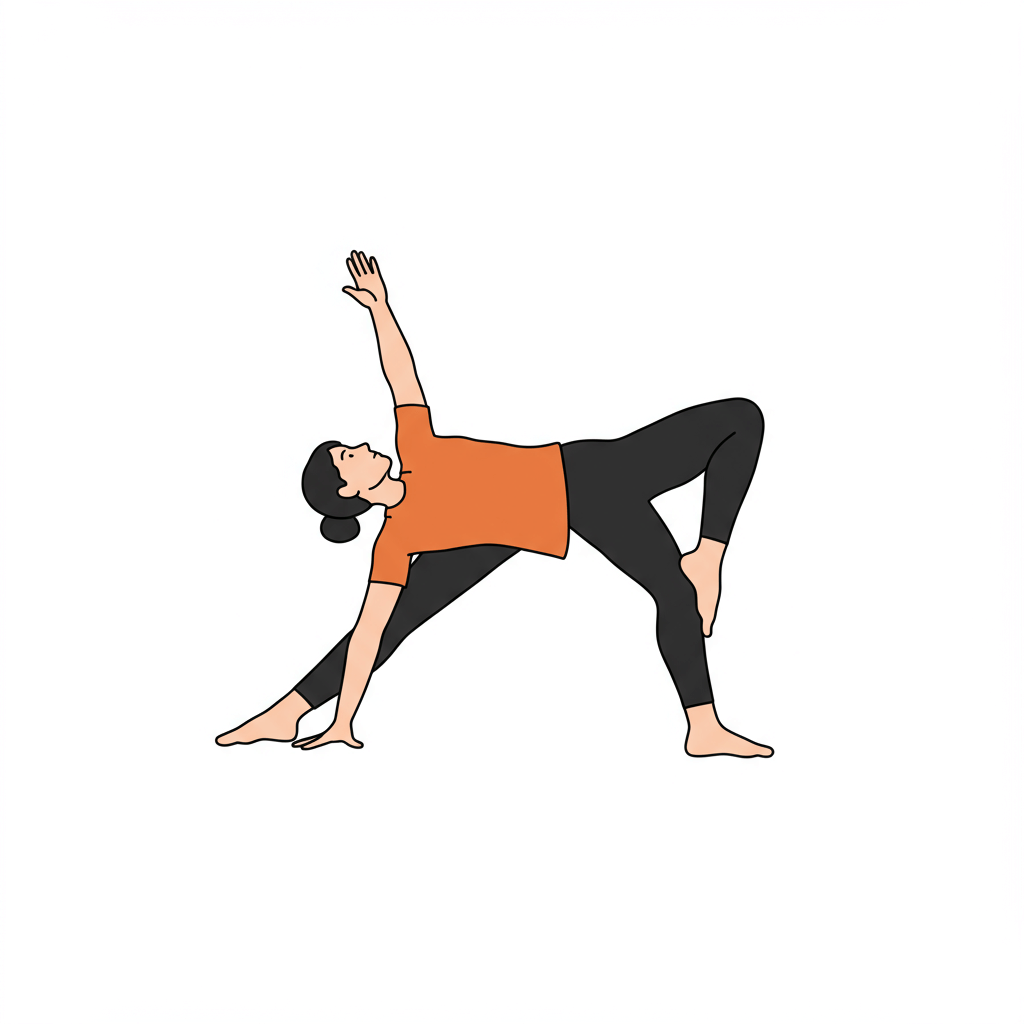 Pozycja odwróconego trójkąta (Parivrtta Trikonasana)