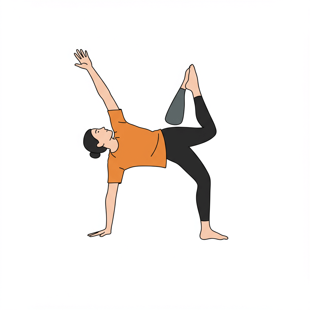 Pozycja ośmiu kątów (Astavakrasana)