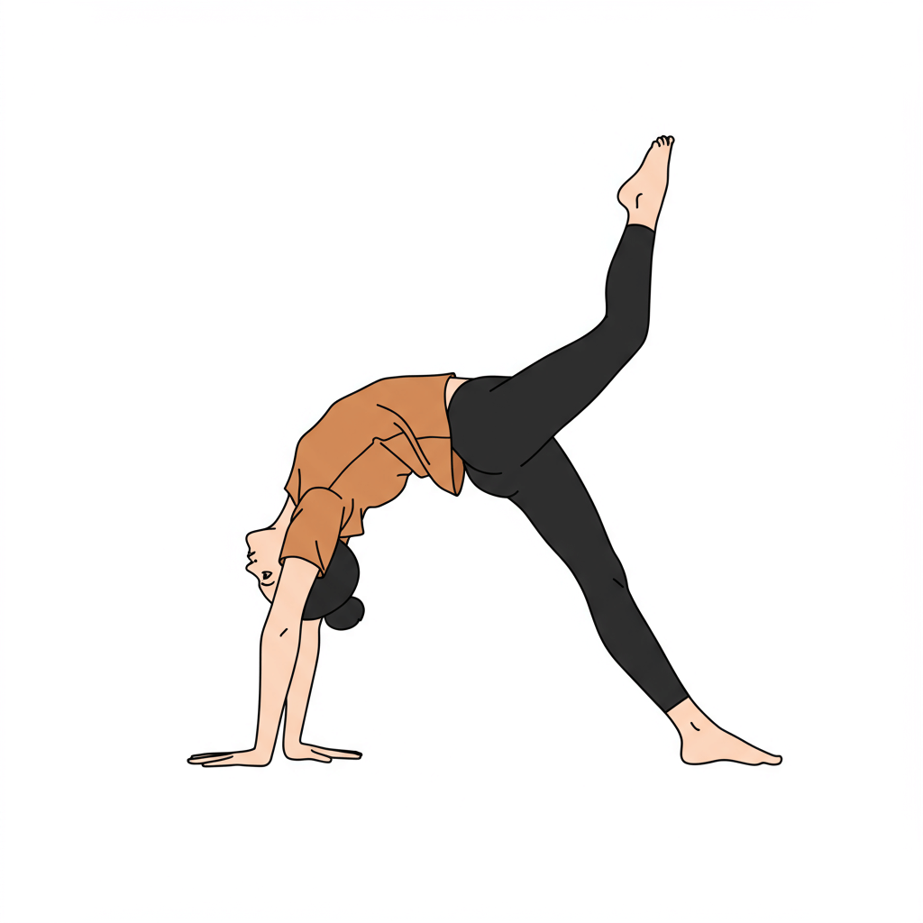 Pozycja rozciągania czworogłowego (Anjaneyasana variation)