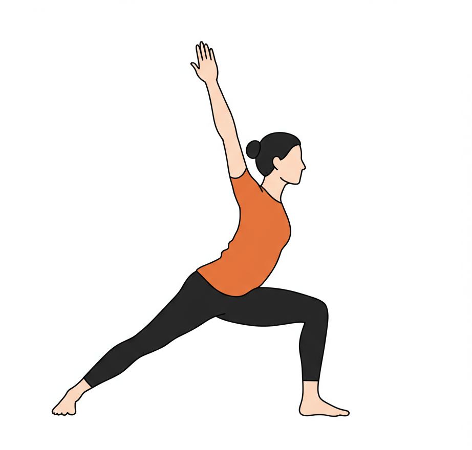Wojownik I (Virabhadrasana I)